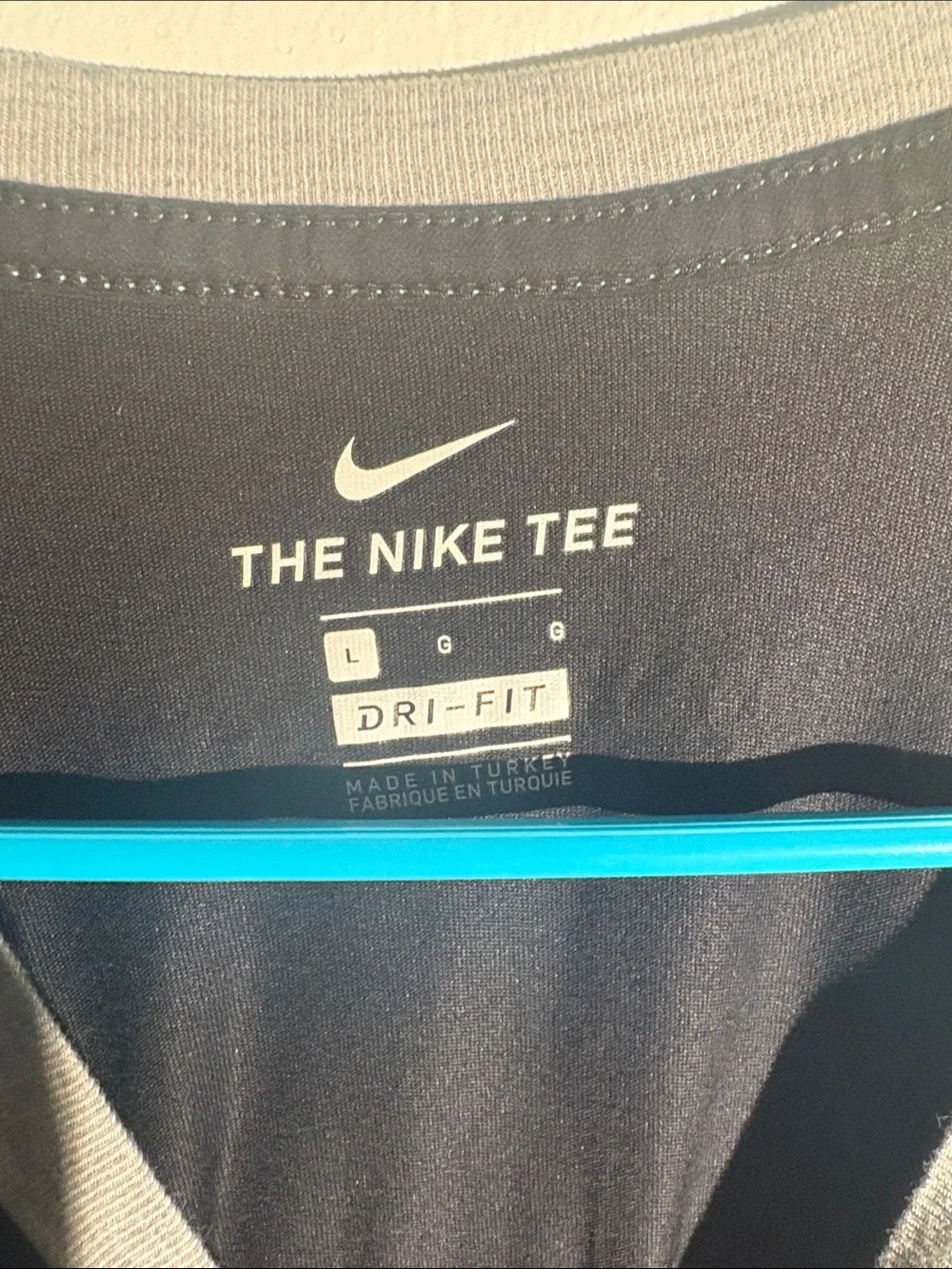 Nike Black & Gray Raglan 'Run' Tee